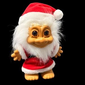 Vintage Russ Berrie Santa Troll Doll 9 Inch Christmas Holiday Figure 18282 Red *
